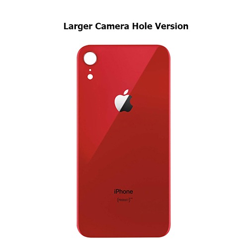 iPhone-XR-Back-Glass-Cover-Back-Battery-Door-Installed-Adhesive-Red